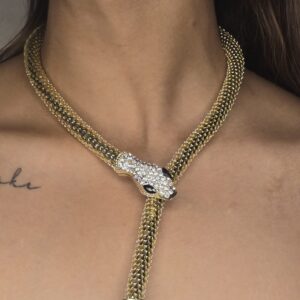 Crystal snake necklace