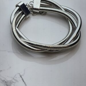 Polished silver-tone bracelet