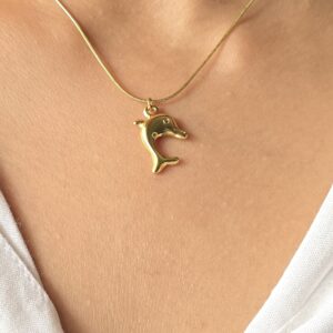 Dolphin charm necklace