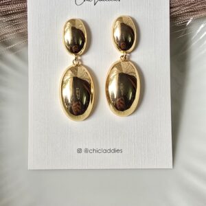 Polished gold earrings